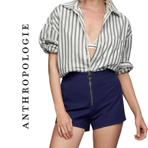 Anthropologie Maeve Zippered Micro Shorts - Picture 7 of 7